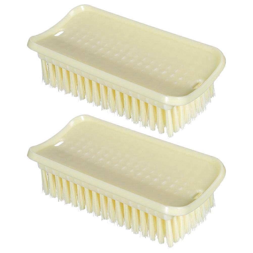 2Pcs Hand Held Soft Bristle Brush for Laundry Scrubbing and Clothes Cleaning