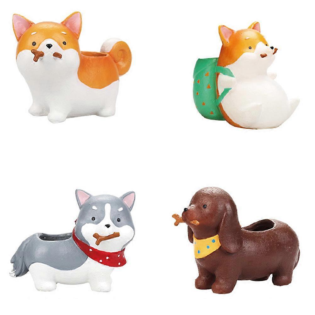 Animal Succulent Pots Resin Succulent Container Shape Design For Planting Grass 10.5*13.5cm 2Pcs