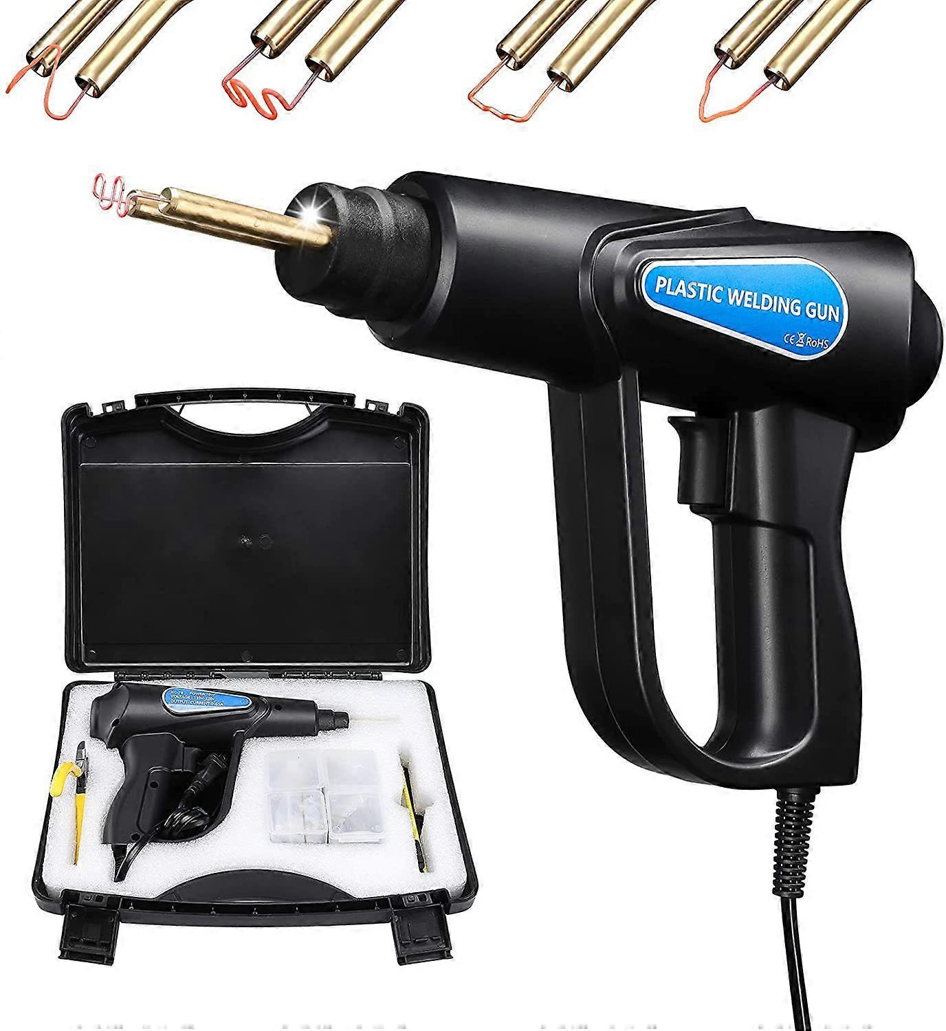 保险杠修复塑料修补裂痕修复热熔枪焊钉枪汽车修复机工具套装厂家 黑色枪型黑盒美规塑焊机 加热加温 100 200 0.2 0.1 加热 33 20 12 50