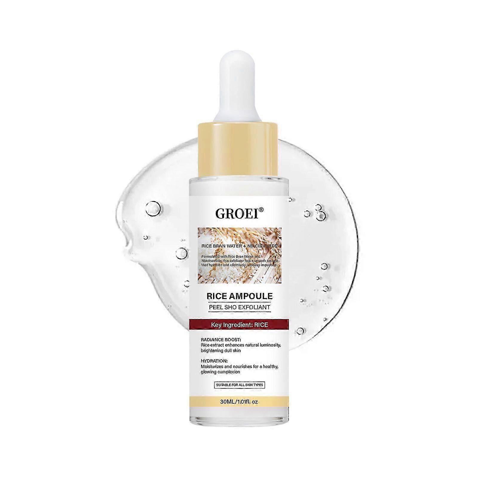 ピールショットグロー白米ピーリングアンプル、ソフト角質除去フェイスとボディスクラブすべての肌タイプのための死んだ皮膚細胞除去剤