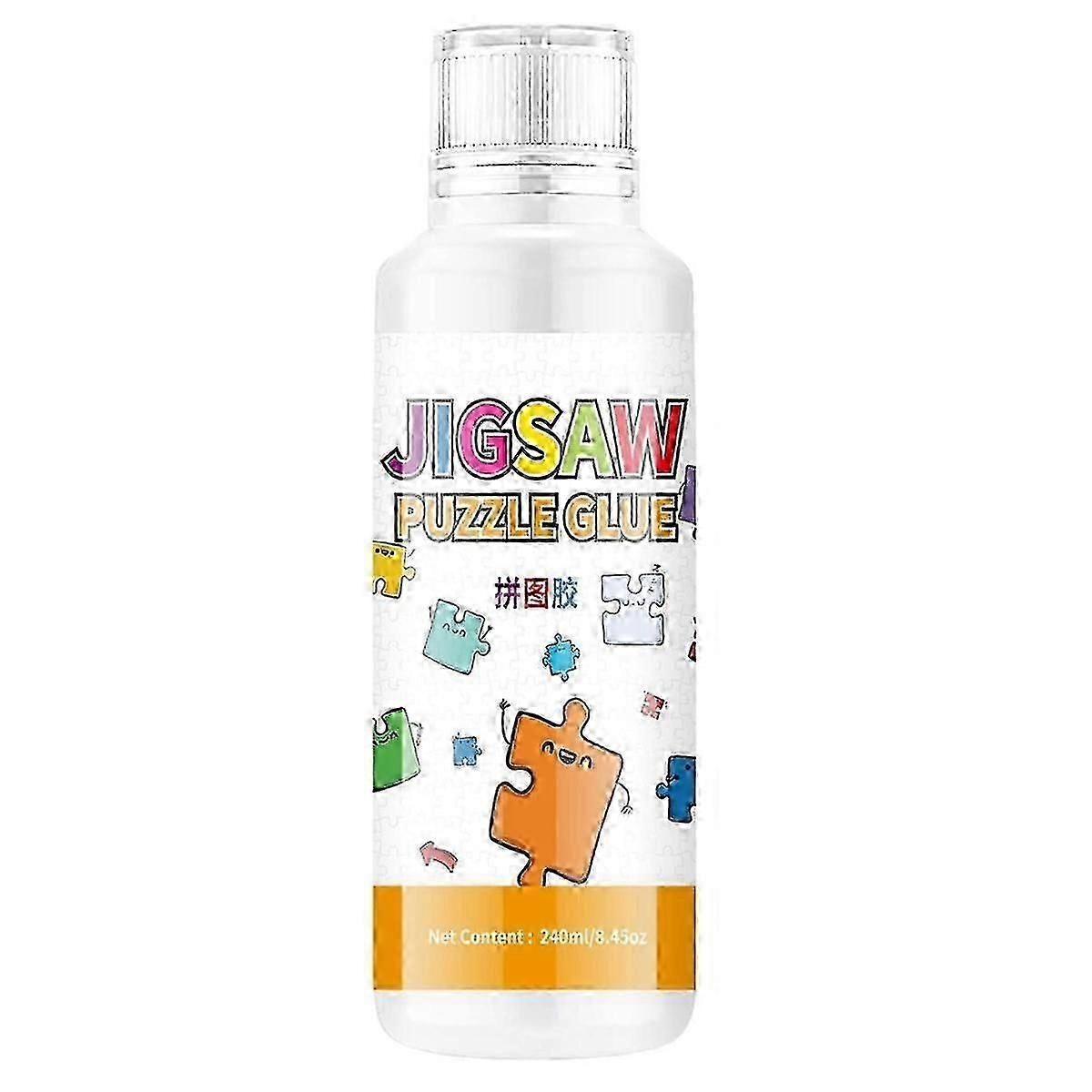 240ML Quick-Dry Puzzle Glue with Sponge - Securely Preserve Your Jigsaws