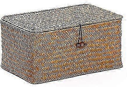 Wicker Storage Basket Woven Rattan Storage Basket Laundry Basket with Lid