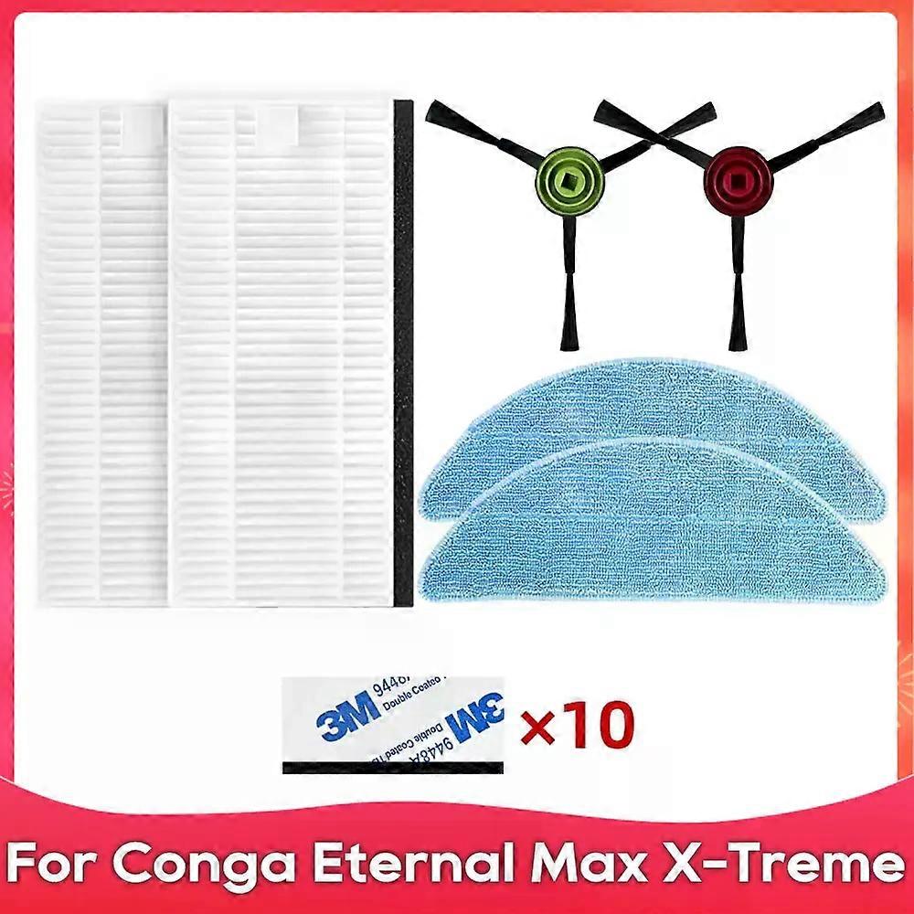 Kompatibel för (Conga Eternal Pet Max X-Treme, Ultimate, Titanium, Vital) Rulle Sidoborste Filter Mopp Tillbehörsdel