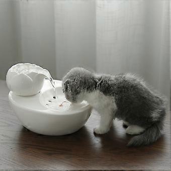 Haustier-Wasserbrunnen Leise Große Kapazität Automatische Zirkulation Keramik Katze Trinkbrunnen Weiß