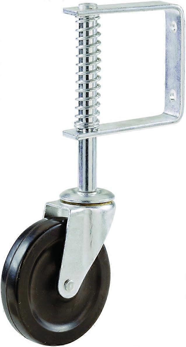 9785 9785E Spring Loaded Gate Caster, 4 Inch, Black