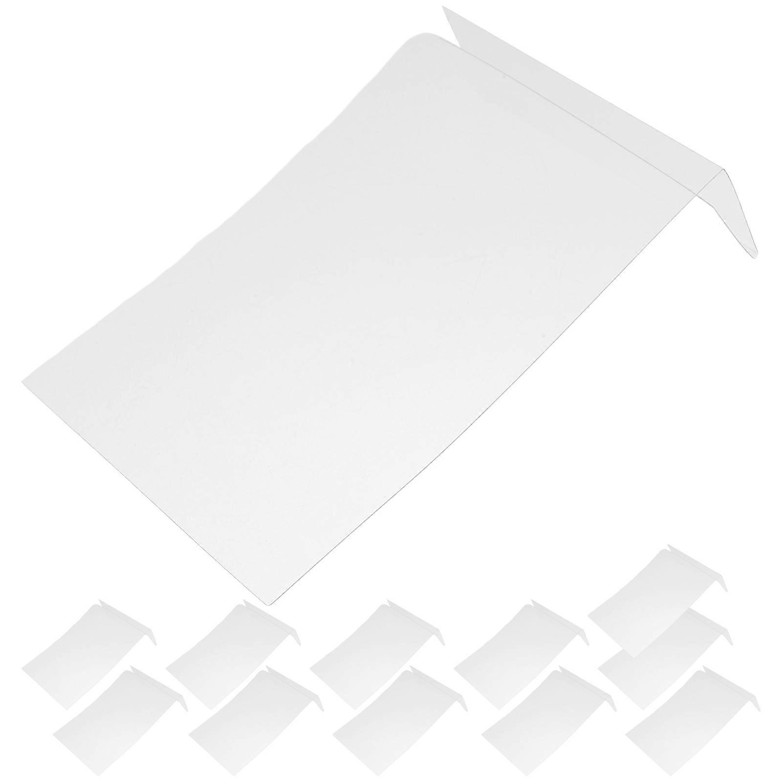 Shelf Signs Holder Simple Structure Flat Shape PVC Material Indoor Outdoor Use 12Set