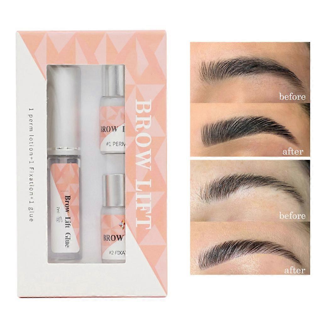 3Pcs Eyebrow Lifting Kit Brow Lift Glue Perm Lotion and Fixation Kit