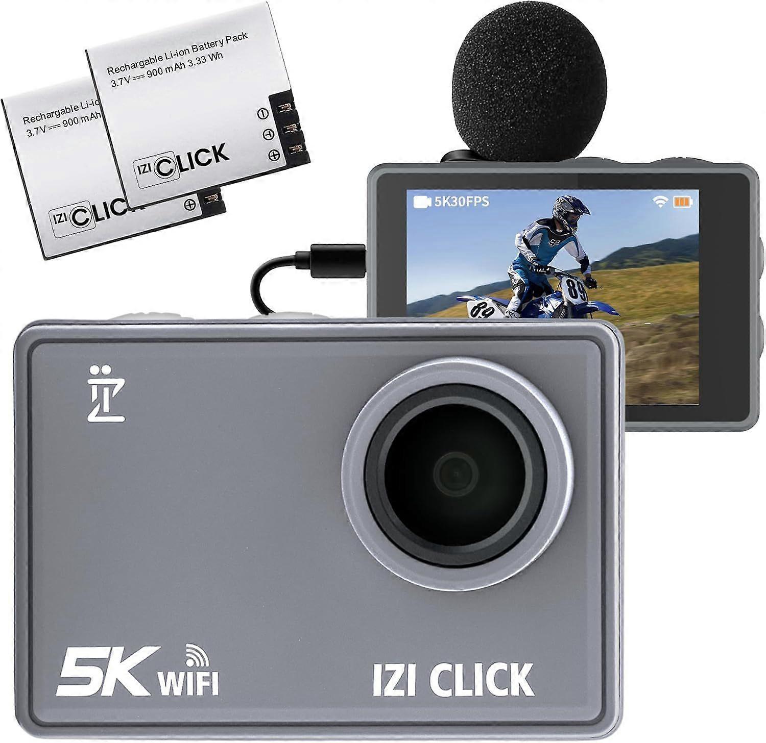 2025 Latest Model Click Plus 5K 30FPS Budget Action Camera,170 HD Wide Angle