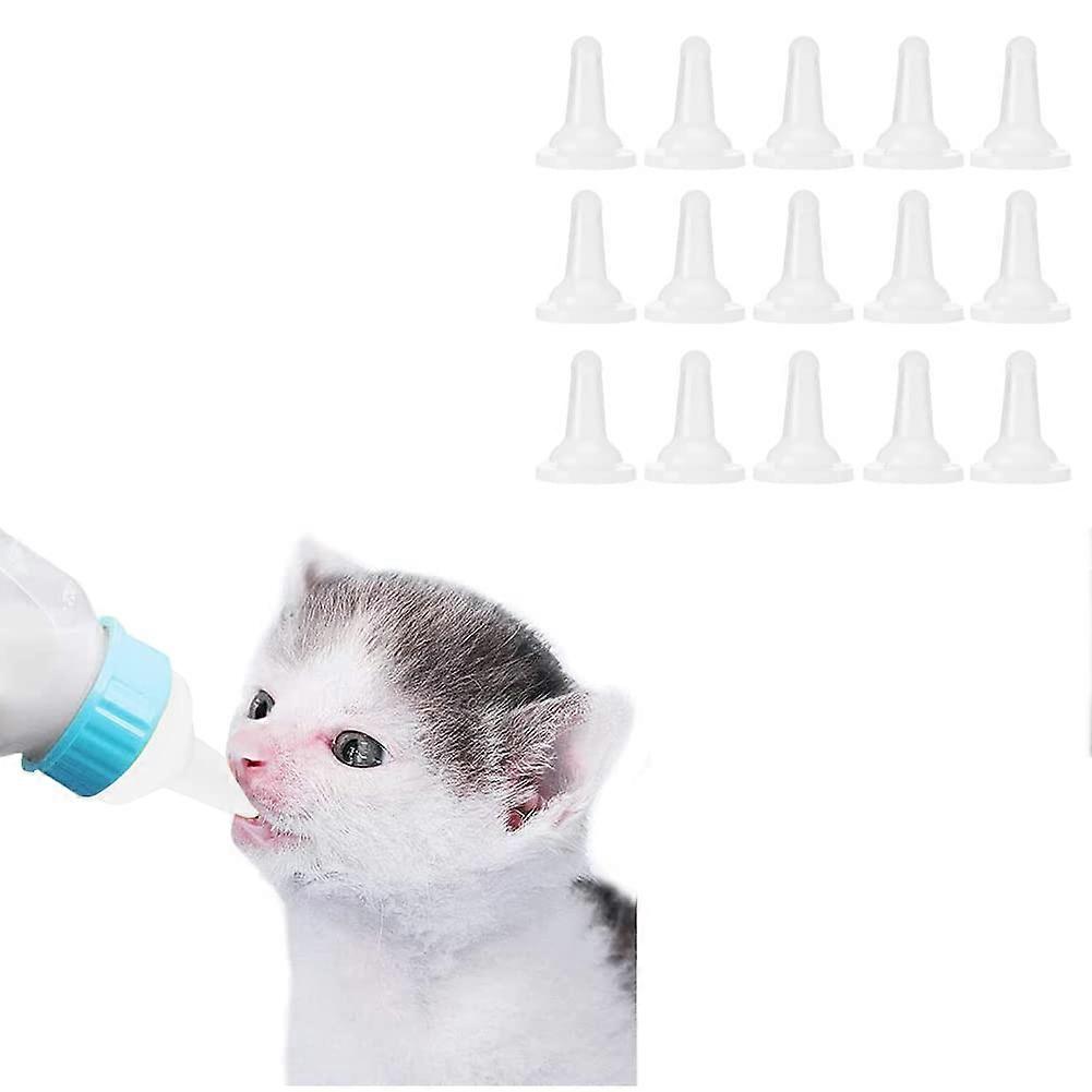 Cat Breeding Flask Nipple Teat for Pets and Wildlife, Suitable for Puppies, Kittens, Squirrels, Newborn Pets, Pack of 15