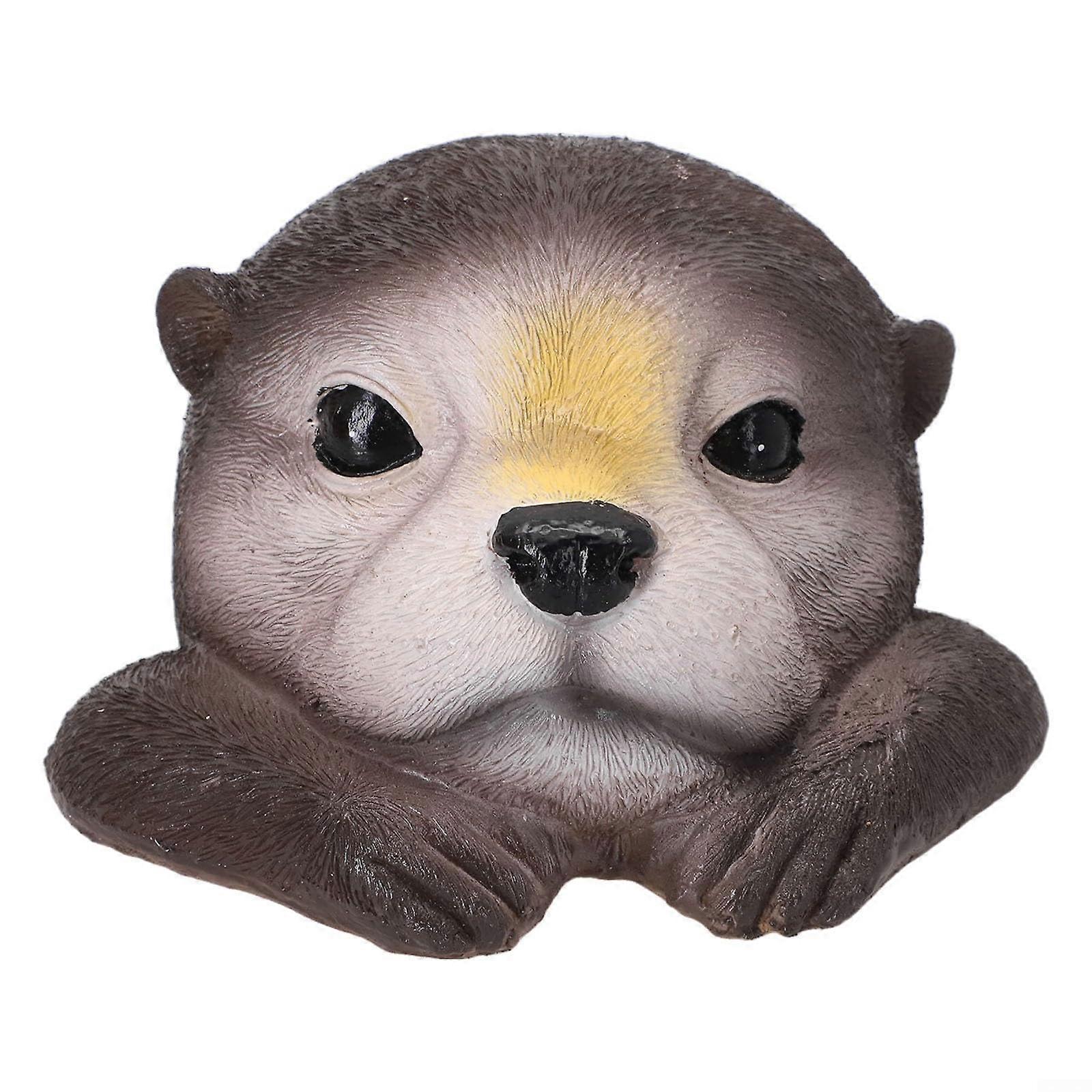 1 x Floating Ornament Pond Otter Head Statue Decoration Innovative Floating Otter Statues Suitable for Home Courtyard Outdoor Aquarium Decoration