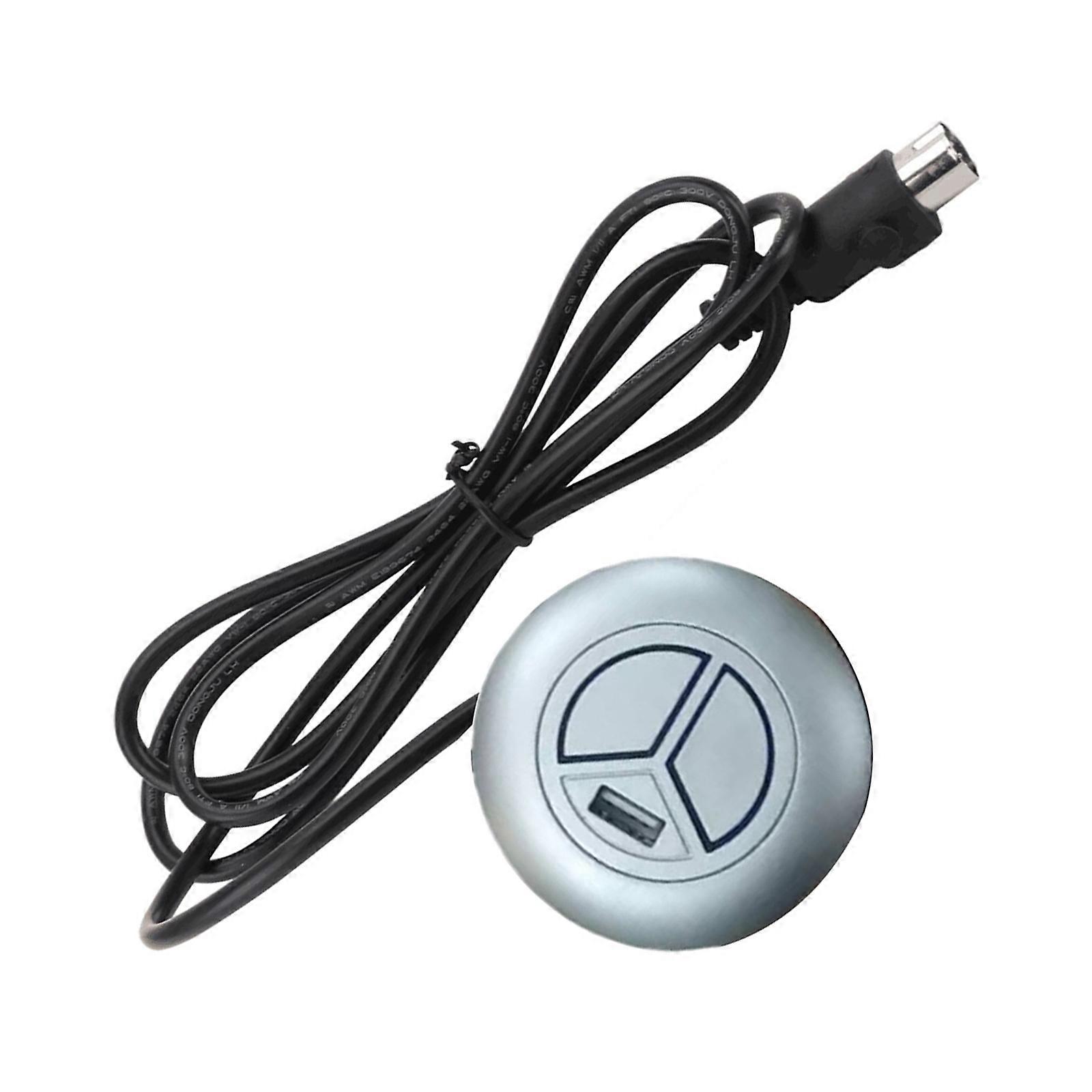 2 Button Round Hand Control Switches with USB Charging Port for Electric Recliner Sofa Lift Controllers Replacement Multicolor