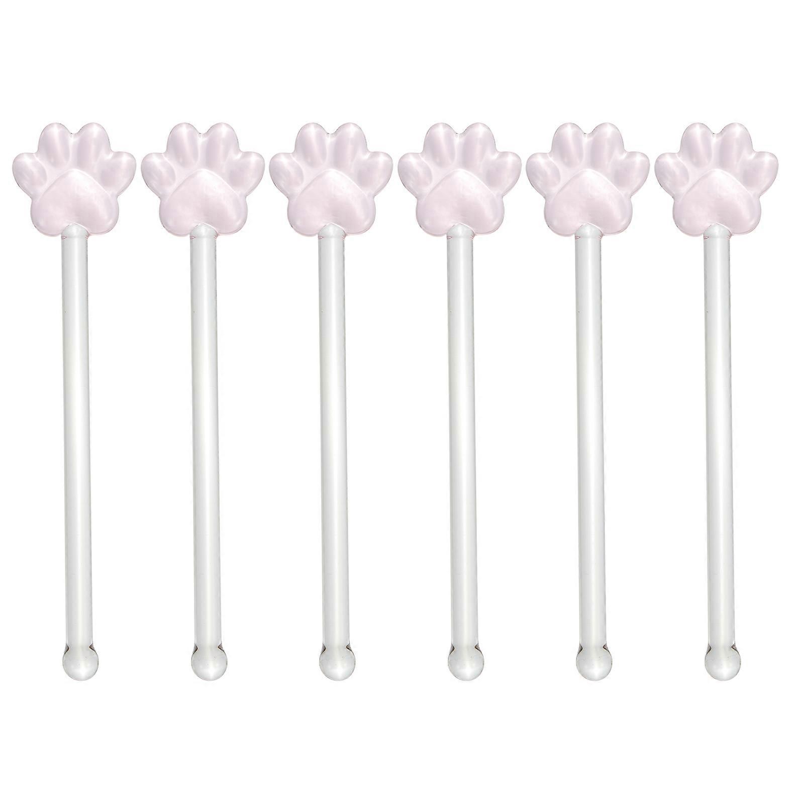 Wine Stirring Glass Rods For Stirring Home Use Assorted Color 6Pcs