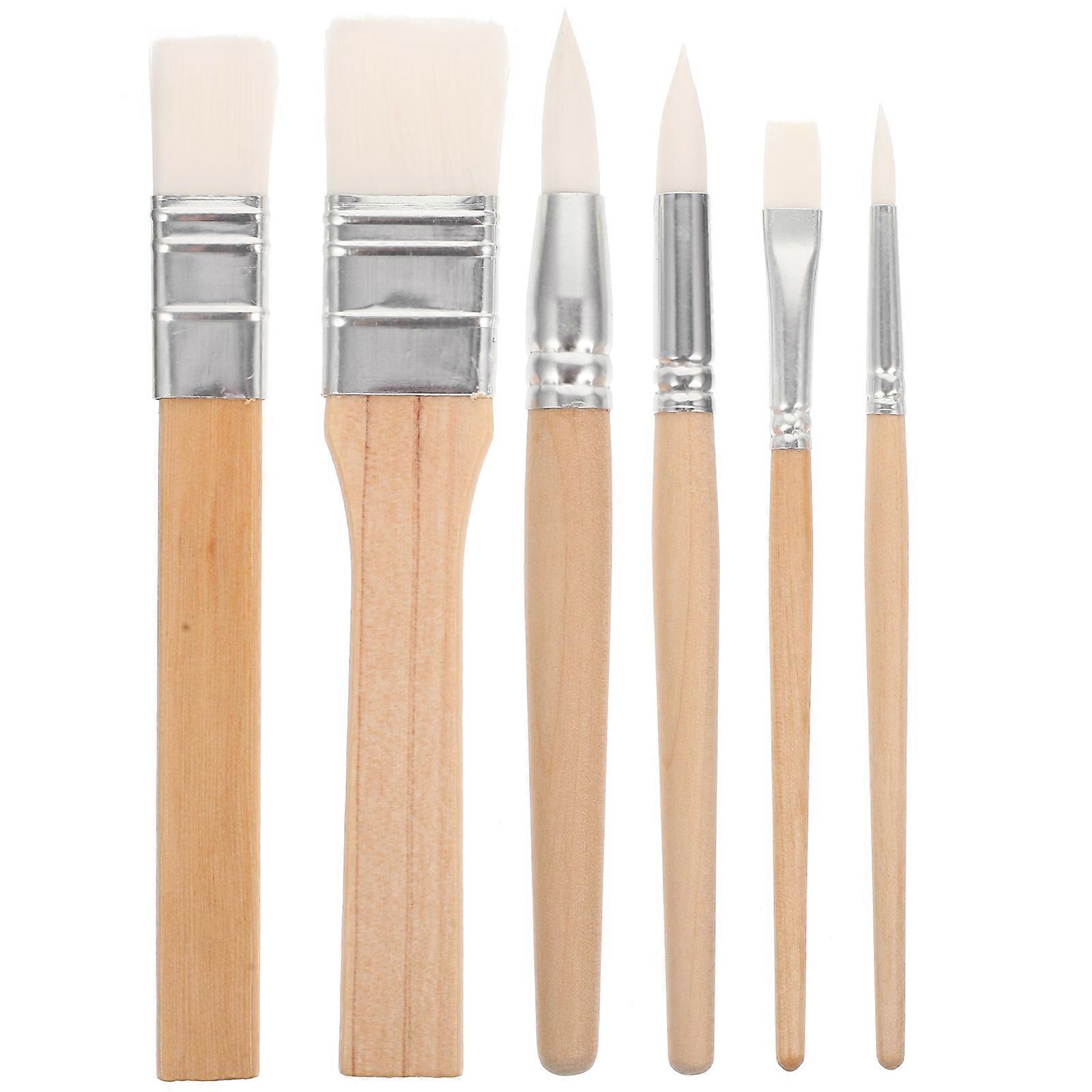 Here's a refined product description for your **6pcs Short Handle Paint Brushes**:

 

### **6PCS Short Handle Paint Brushes with White Nylon