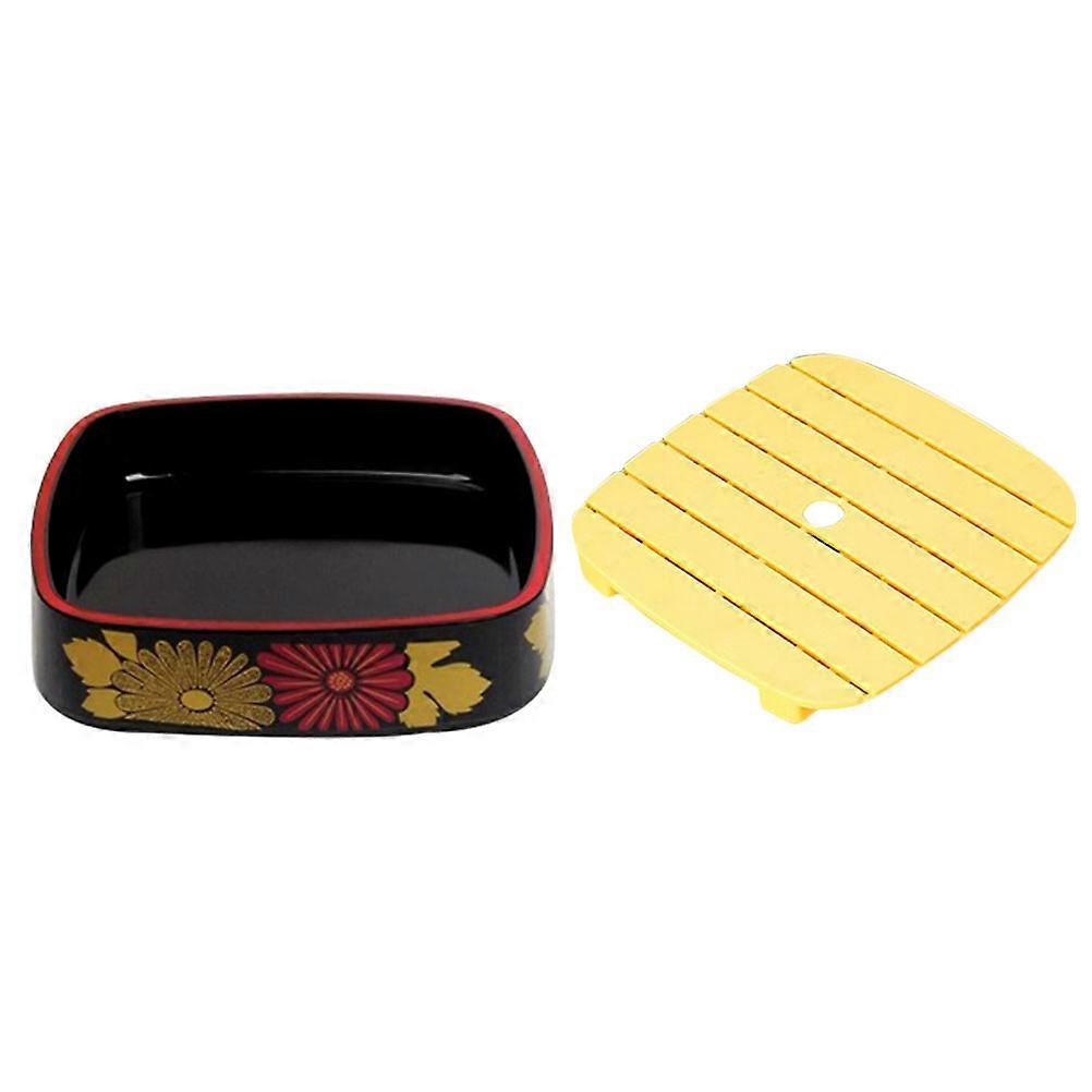 Yellow ABS Sushi Display Plate for Protection and Serving Suitable for Restaurants and Parties 10.24 inches