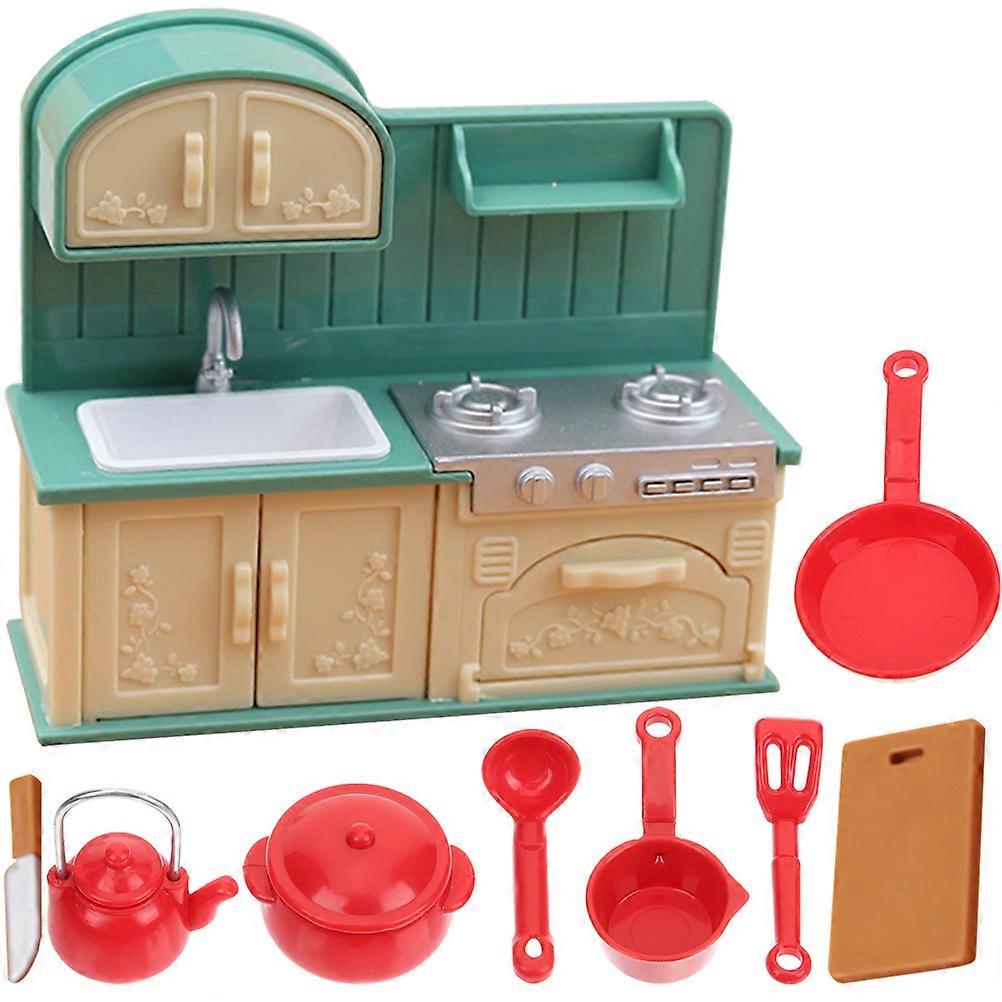 Miniature Doll House Kitchen Accessories Plastic MultiColored for Decoration 1 Set