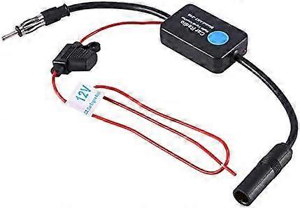 Car Radio Antenna Amplifier, Universal 12V FM, Gain, Low Noise, 25dB