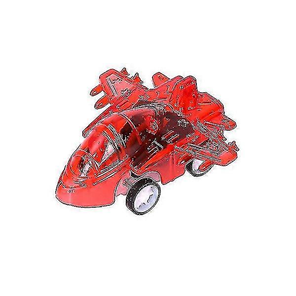 Transparent Pull-and-Drop Small Airplane Children's Toy Pull-and-Drop Airplane Model 10 Pieces Multicolor