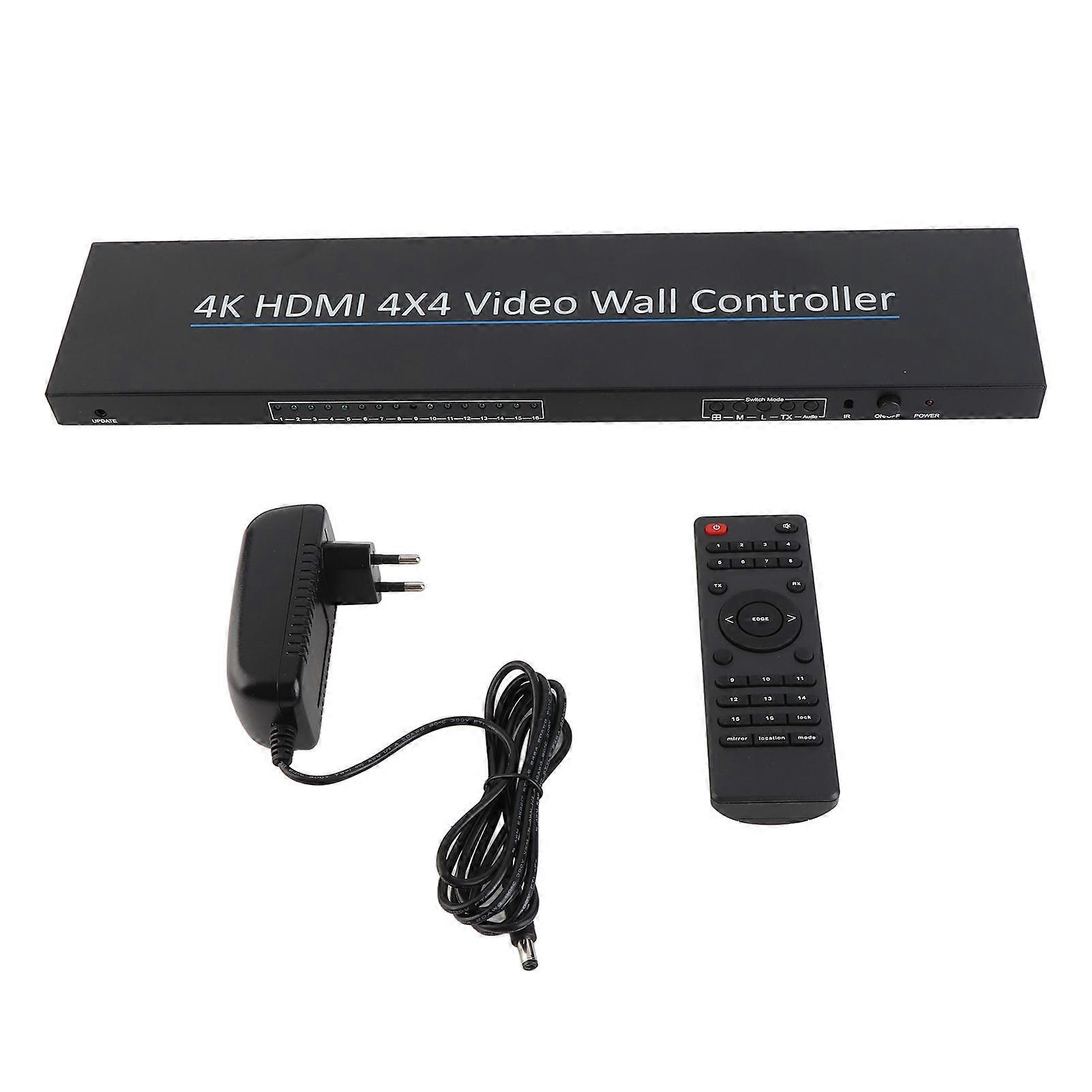 4x4 Video Splicer 4K HD Multimedia Interface Video Wall Controller 16 Ways Multi Screen Splicing TV Processor