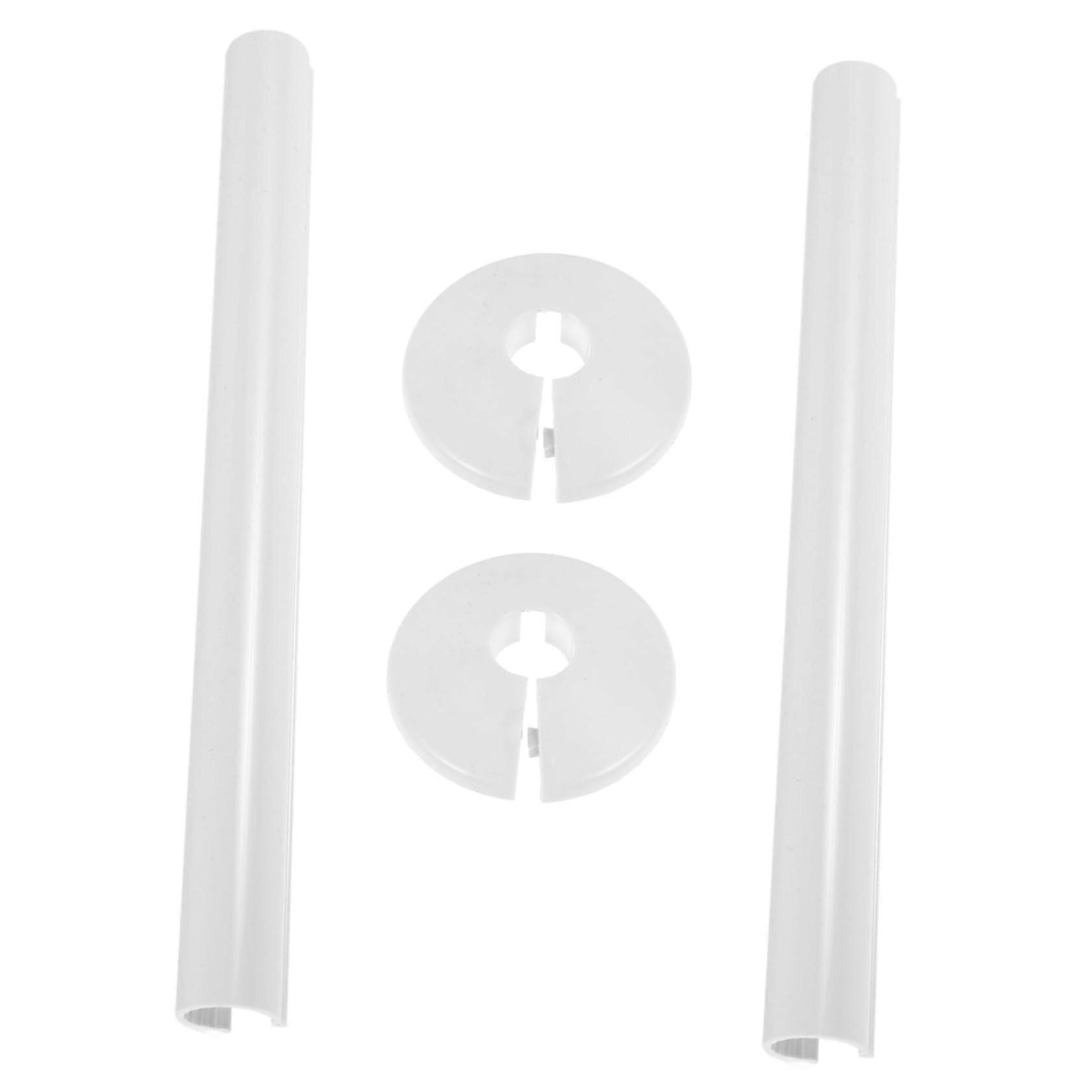 Decorative Pipe Covers 2 Sets, Plastic Heating Pipe Covers For Bathroom, Tap, Stove Cover Plate