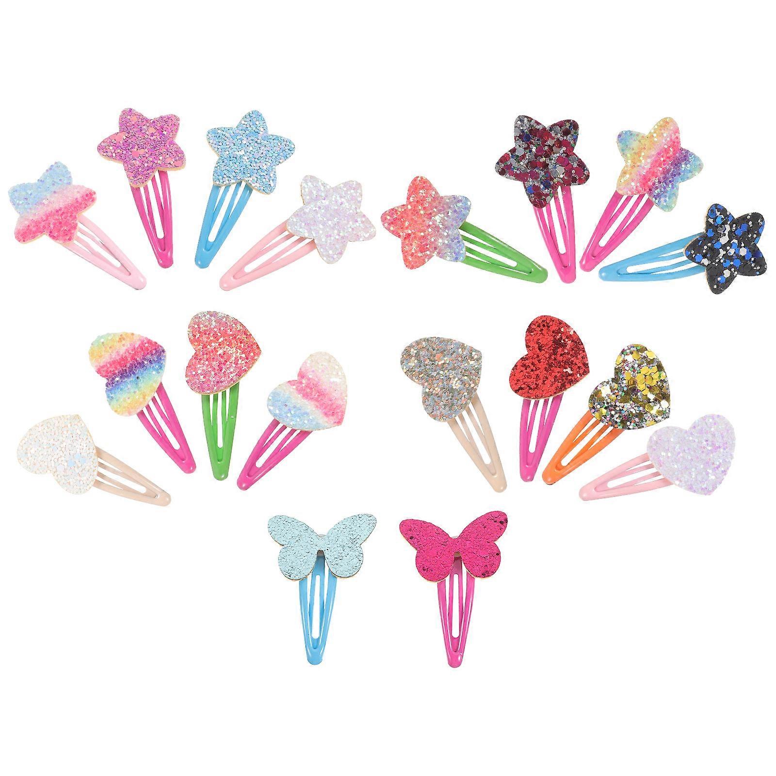 Candy Color Star Hair Clips – 18pcs Cute Snap Barrettes for Daily Wear & Special Occasions – Assorted Colors