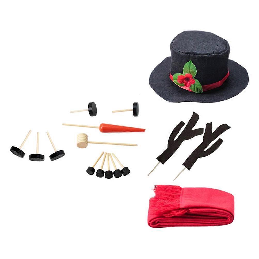 Snowman DIY Accessories 1 Set Big Size Christmas Snowman Making Kit For All Ages Versatile And Reusable Design