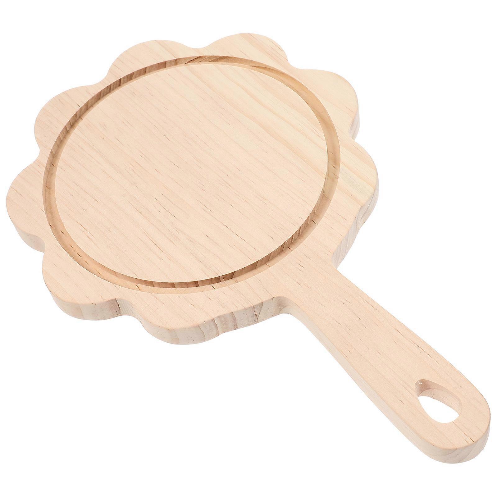Wood Pizza Peel for Kitchen Use Beige Color Sturdy and Smooth with Holes Easy to Suspend 12.5 Inches