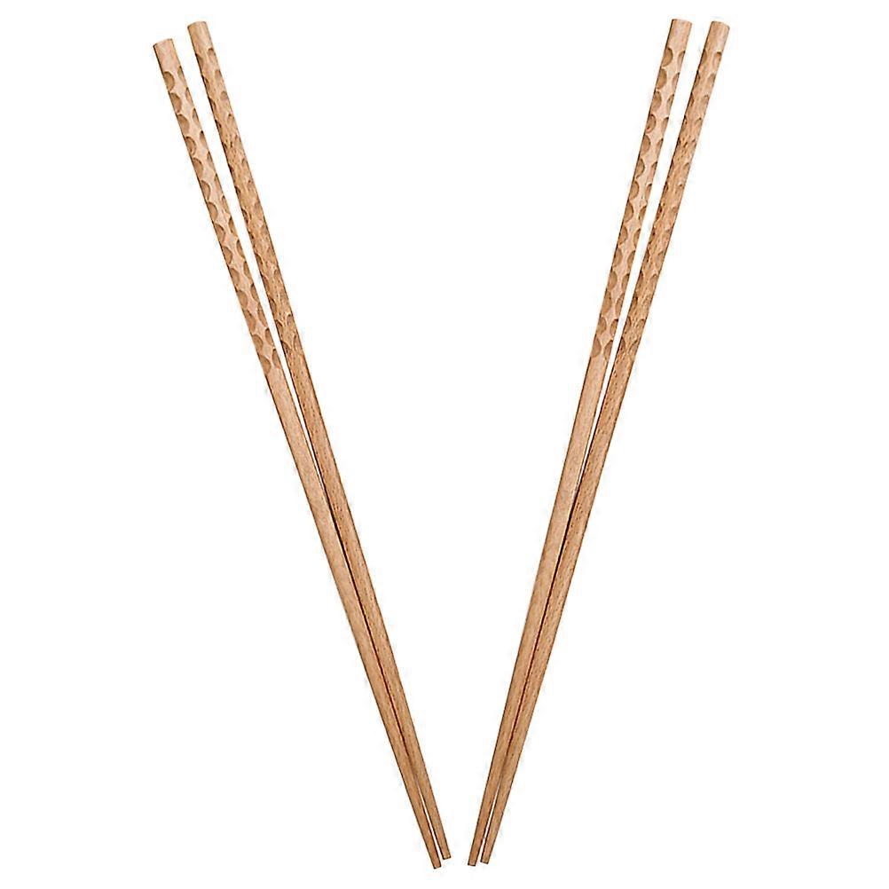 Khaki Long Cooking Chopsticks for Home Use Made of Beech Wood Great for Frying and Hot Pot 12.2 inches