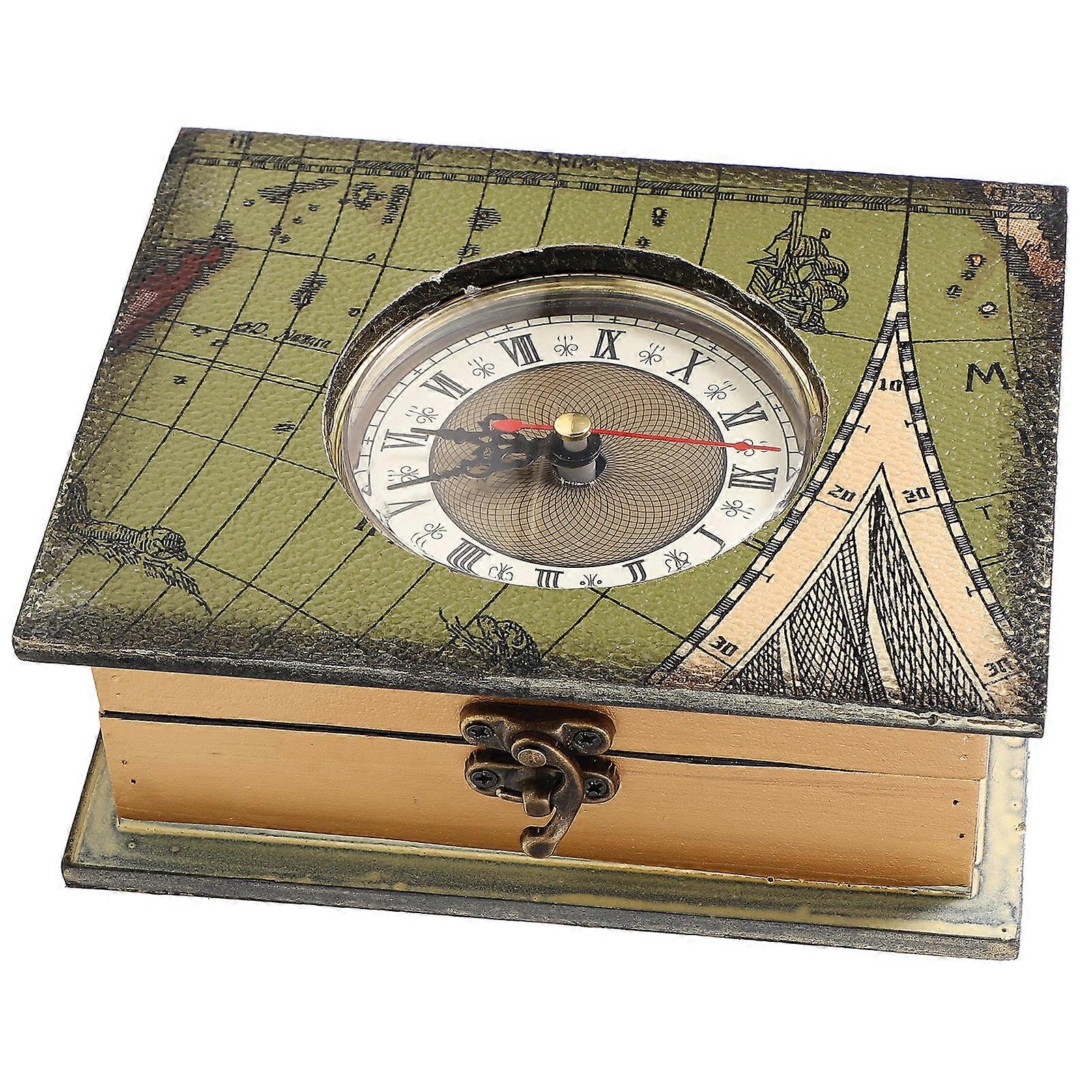 Decorative Book Boxes Home Use Wood Material Storage Function 1Set