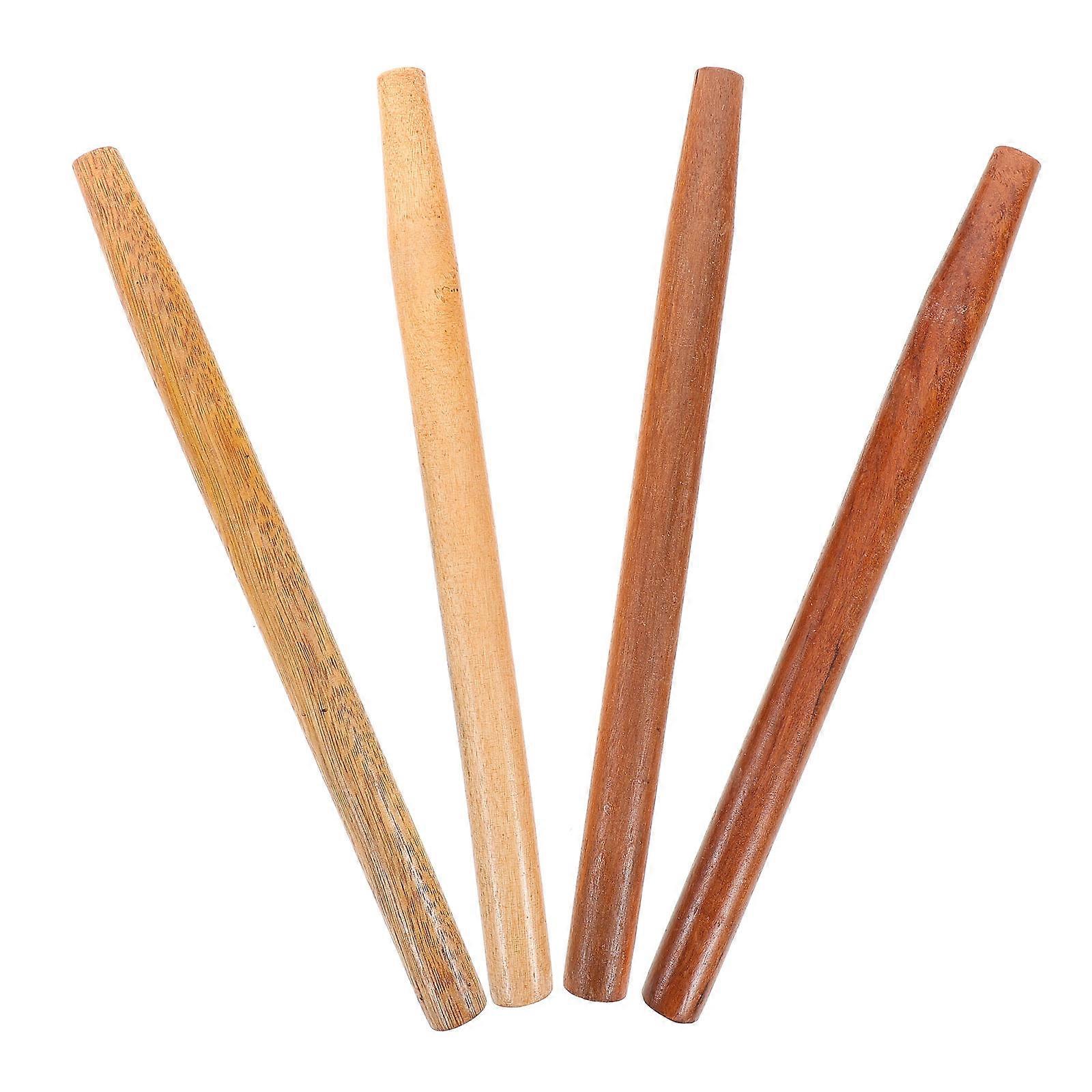 Garden Tool Handle Replacement Wooden For Outdoor Tasks Enhanced Efficiency Long Handle Brown 40.00X2.10X2.10CM 4Pcs