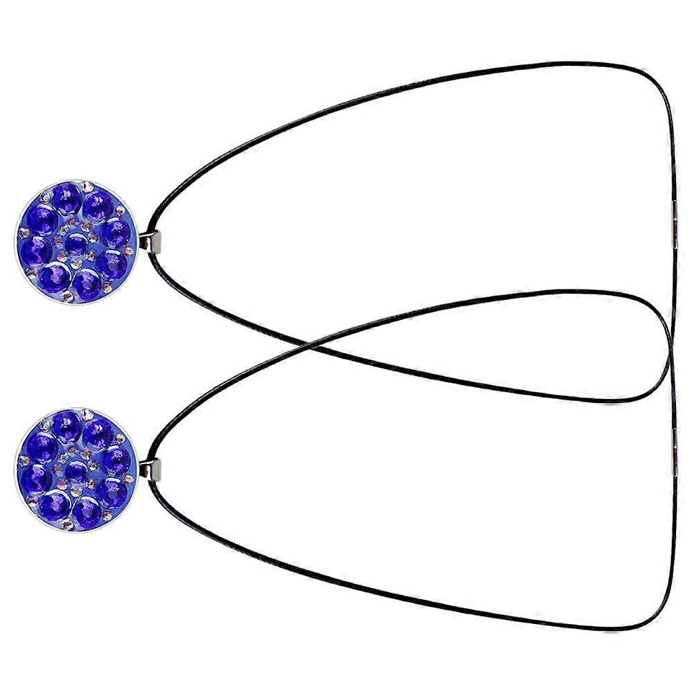 Golf Ball Alignment Tool Hat Clip Oval Glazed Crystal For Tournaments Casual Rounds 2Pcs