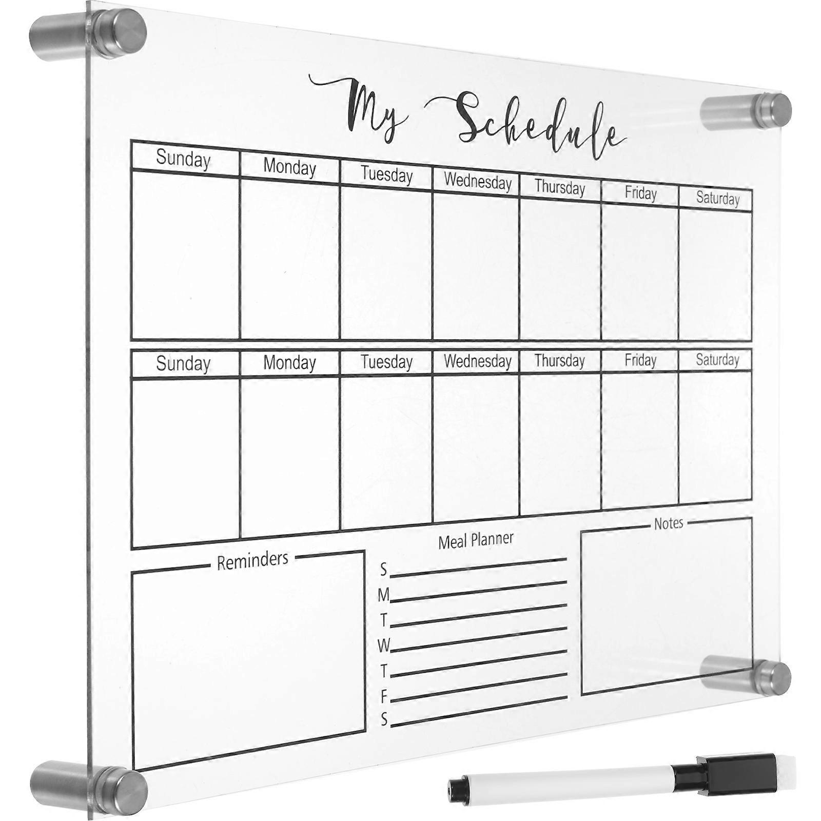 Dry Erase Board Pack Desktop Hanging Whiteboard 29.7X21CM Modern 1Set