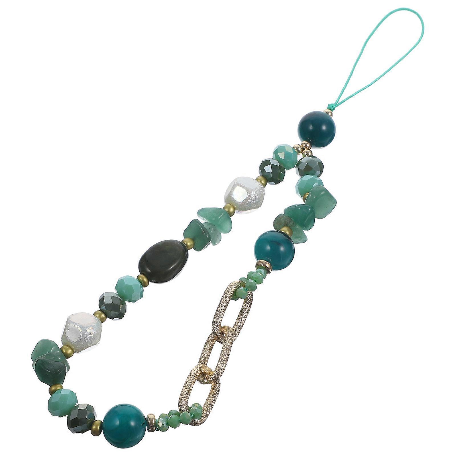 Wearable On Wrist CCB Beaded Phone Strap For School And Travel 1Pack