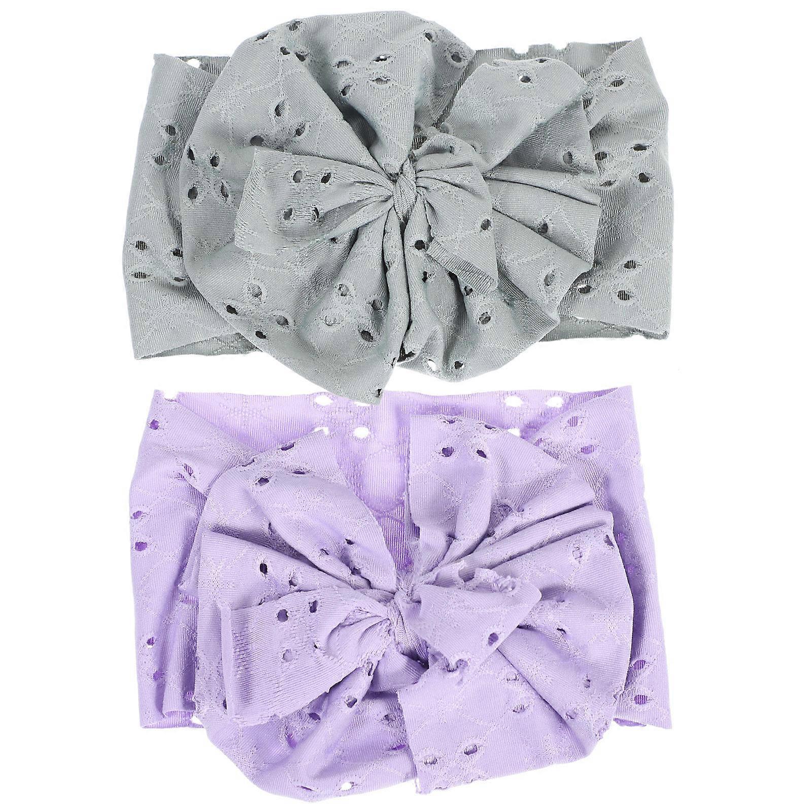 2pcs Newborn Bow Hairband For Elastic Breathable Adorable Accessories For Festivals Everyday Wear