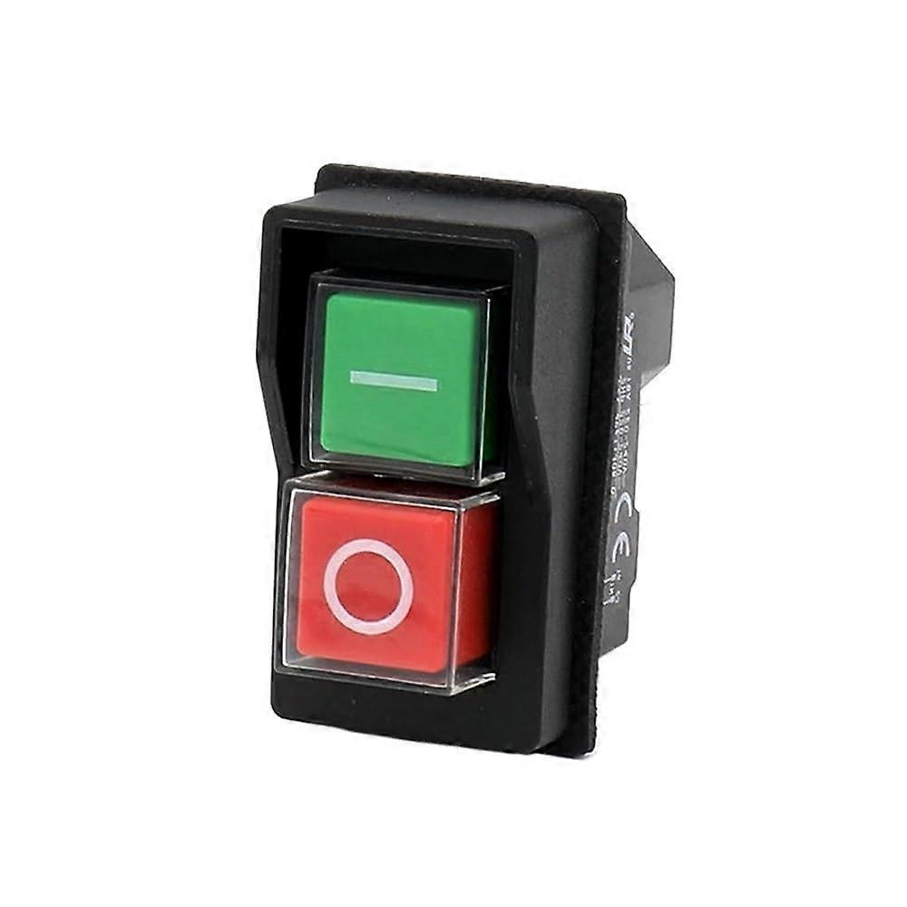 YH02A 250VAC Electromagnetic Push Button Switches Starter Machine Tool Equipment Switch Security IP55 16A (4PIN 250V)