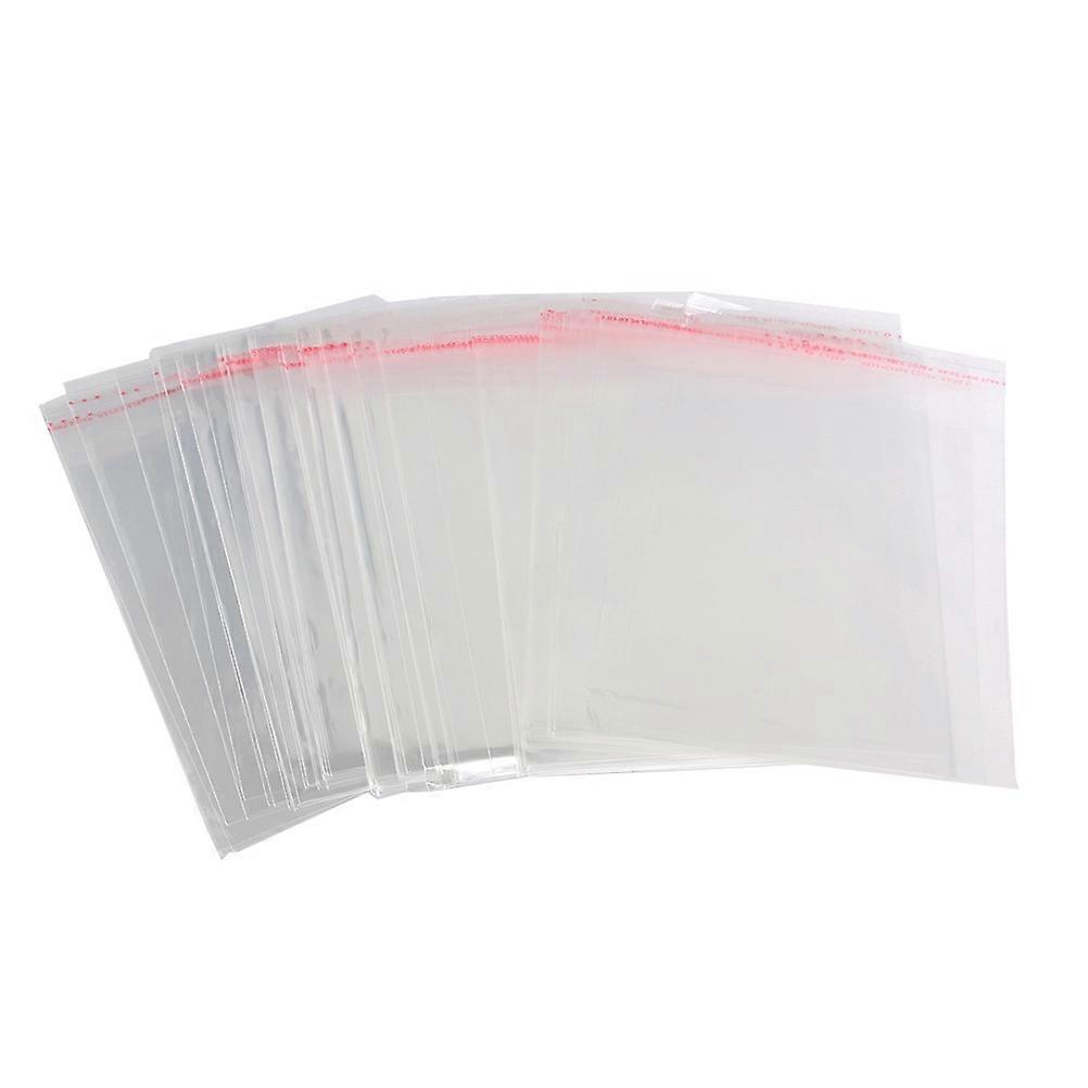 100pcs Clear Adhesive Cellophane Bags for Packing Bakery Products Made of Polypropylene Size 23x34cm