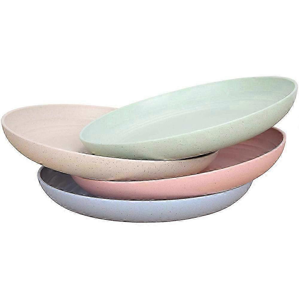 Set of Wheat Straw Plates - Reusable, BPA-Free & Eco-Friendly Dinnerware for Sustainable Dining and Eco-Conscious Living