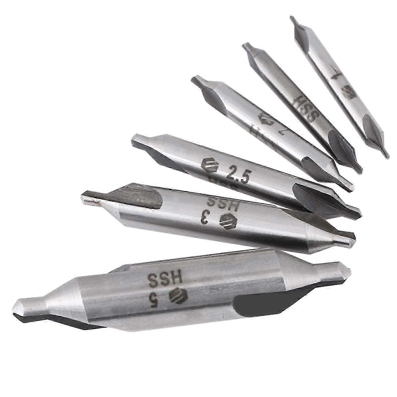 HSS Center Drill Bit Set - 60 Degree Precision Bits in 1/1.5/2/2.5/3/5mm Sizes for Accurate Centering and Drilling