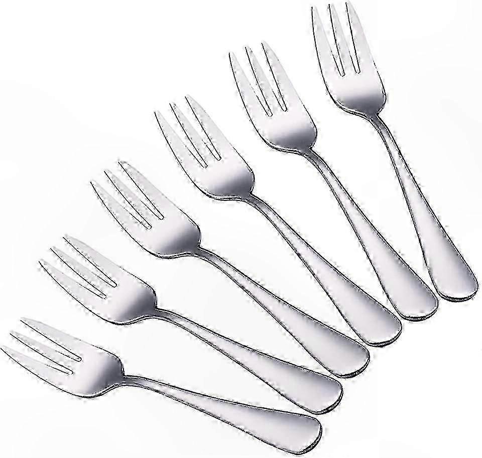 6-Piece Stainless Steel Cake and Salad Fork Set