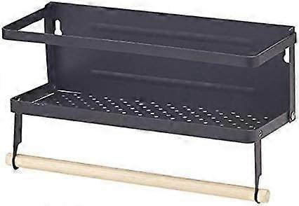 Home Kitchen Multifunctional Storage Rack Magnetic Folding Kitchen Rack For Refrigerator Side Wall Shelf Color D