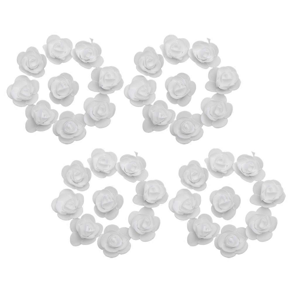 ヘモトン50個人工バラの花の頭偽のフォームフラワーフェイクウェディングDIYデコレーション