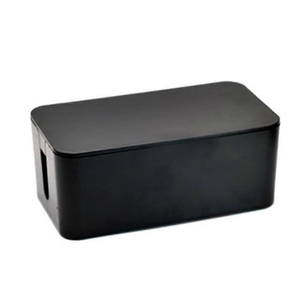 Durable Plastic Cable Management Box for Desk with Large Storage to Organize Cords and Protect from