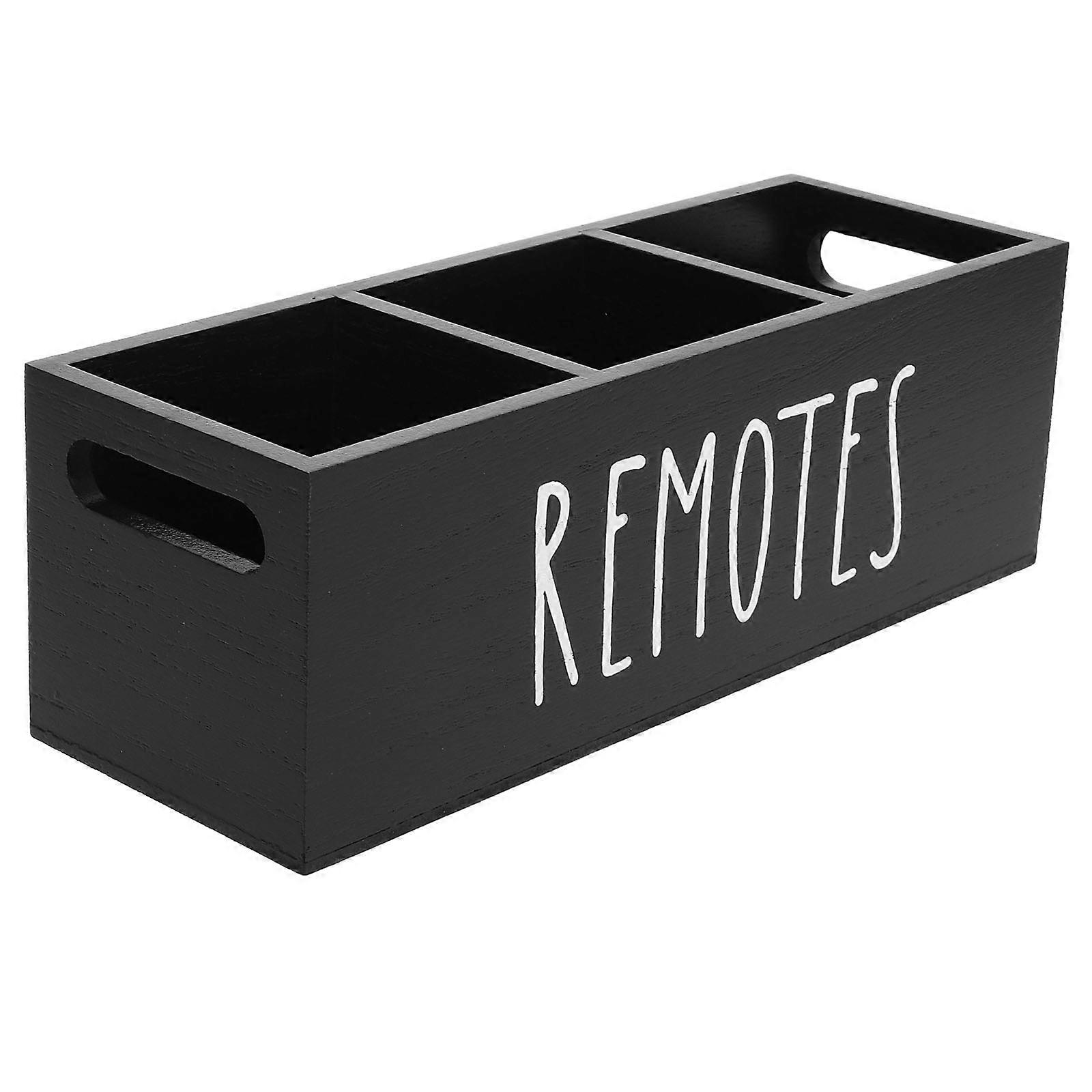 Wooden Remote Control Box Elegant Design Rectangular Shape for Miscellaneous Items in Living Room 1Pcs