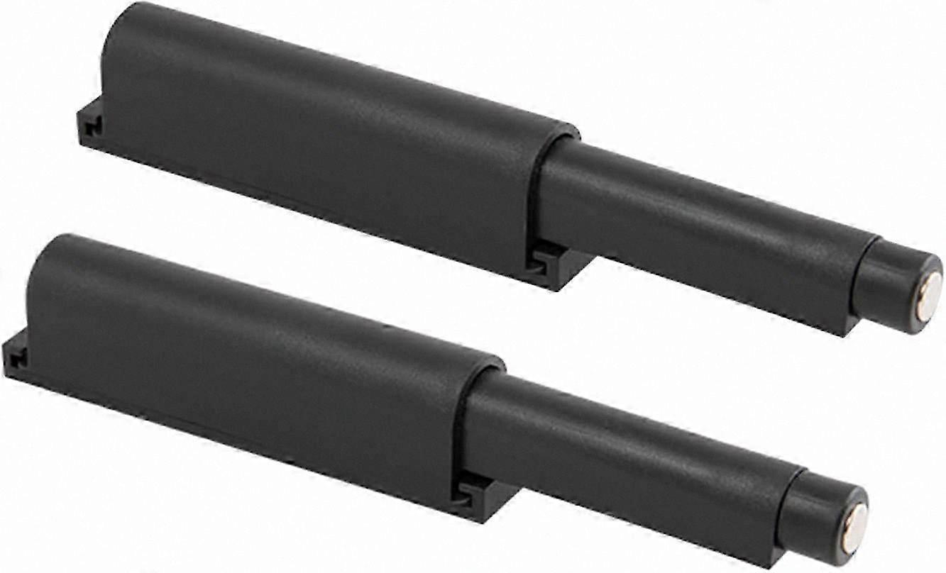 Black Magnetic Push-to-Open Drawer and Cabinet Door Rebound System, 2 Pack Handle-Free Invisible Touch Latch for Closet and Furniture