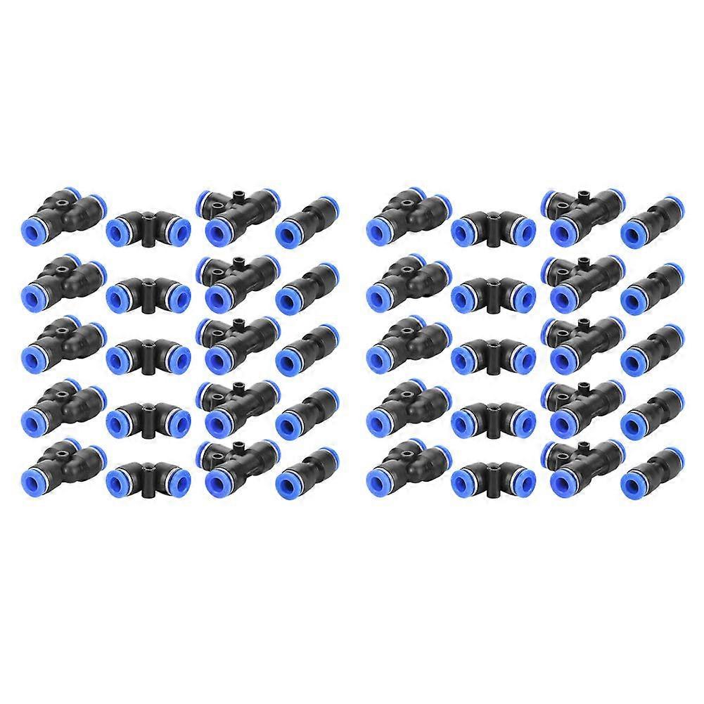 Universal 360Degree Rotation 4 Types Safe Secure Reliable 6mm Air Hose Fittings 40pcs