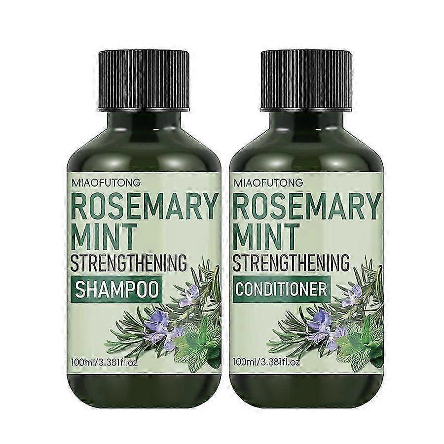 Rosemary & Mint Strengthening Shampoo and Conditioner, Nourishment & Smoothness for Thin Hair, Reduce Frizz and Add Shine for All Hair Types