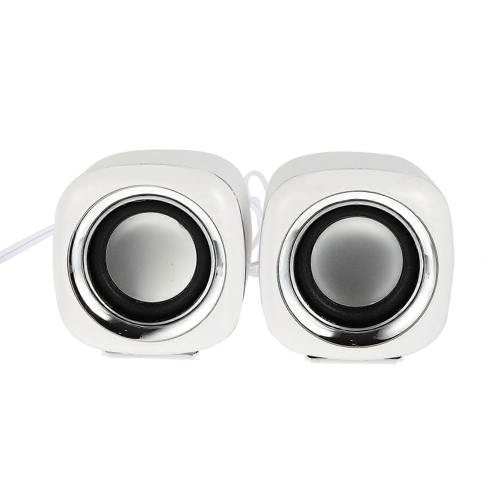 1 Pair 3.5mm Laptop Speaker Wired Control USB 2.0 Speaker for Computer Phone