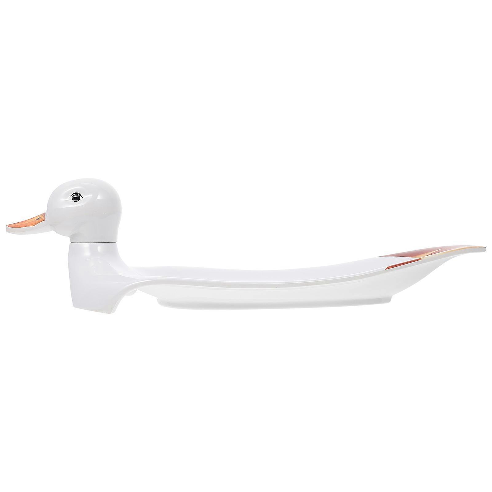 Creative Round Plates 1Pcs Duck Shape Food Serving Kitchenware For Home Dining 27.2X17.8X8.8CM Elegant Appearance Dish