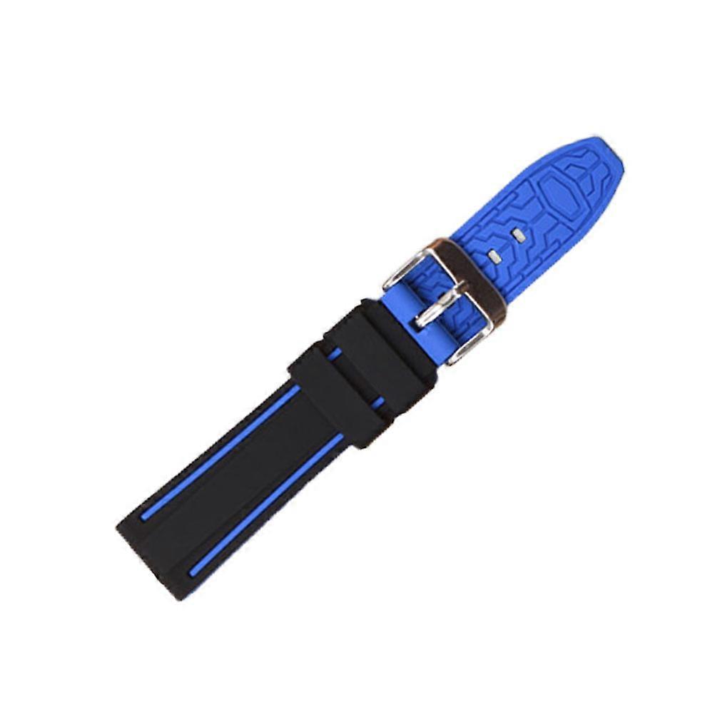 Blue Silicone Watch Strap for Replacement 20mm Stylish Comfortable Wristband Fits Daily Use