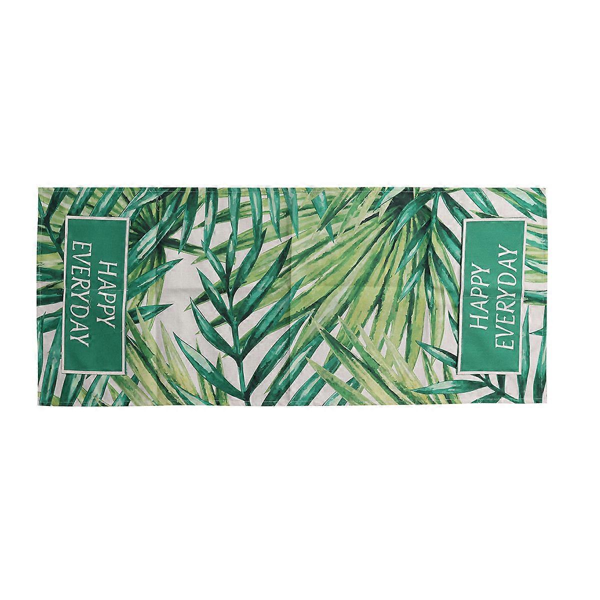 Rectangular Cotton Linen Refrigerator Cover For Kitchen Decoration At 140x55cm Including Storage Pockets 1Set