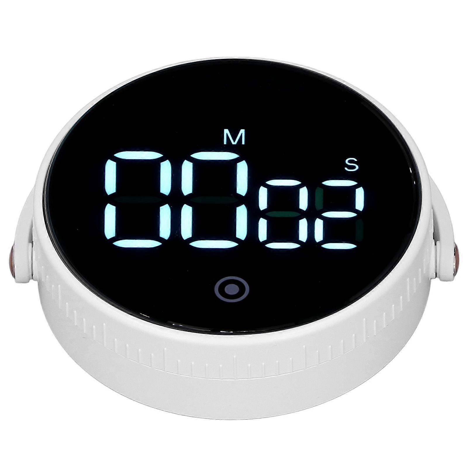 Electronic Timer with Stand Digital Display Magnetic Time Manager Timer for Office Kitchen White 
